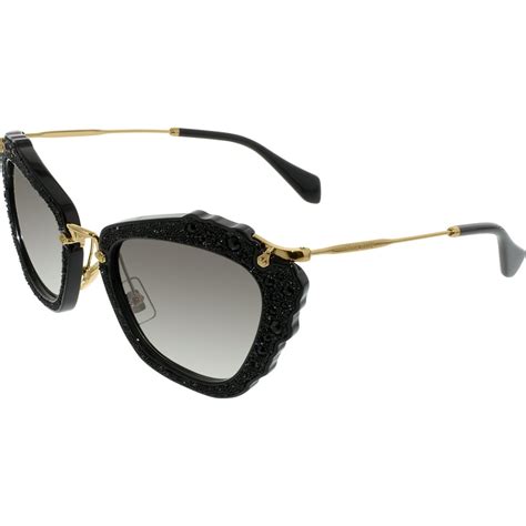 Miu Miu MU04QS 1AB0A7 Sunglasses in Black